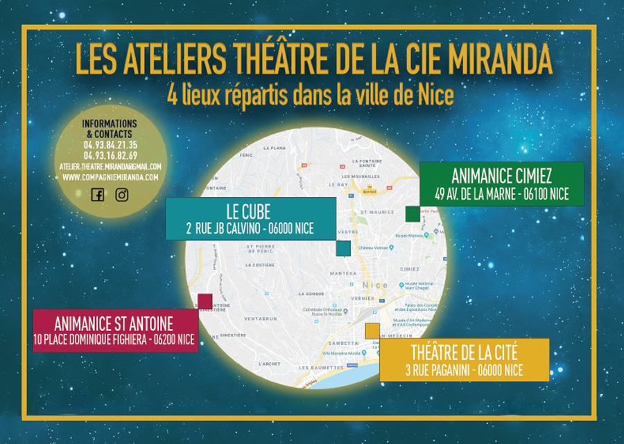 Bannière ateliers de théâtre